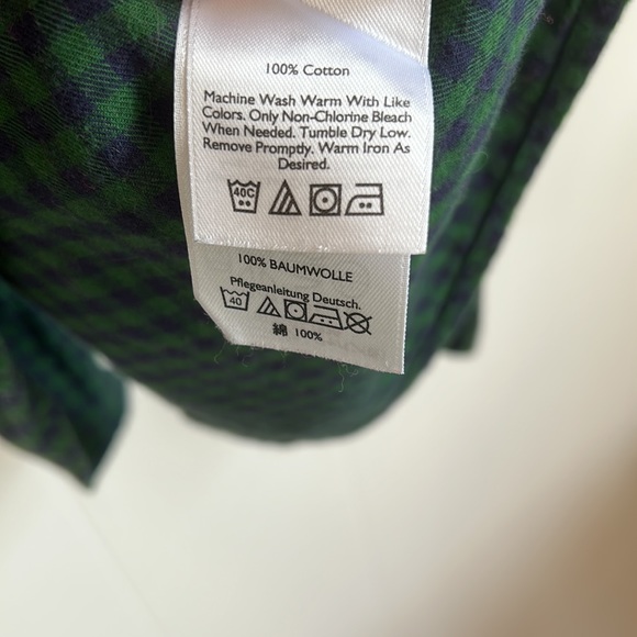 Eddie Bauer Flannel Green & Blue Gingham Women’s Size Small - Picture 11 of 14